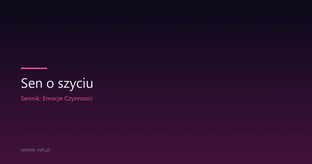 Sen o szyciu — co znaczy i jak go interpretować
